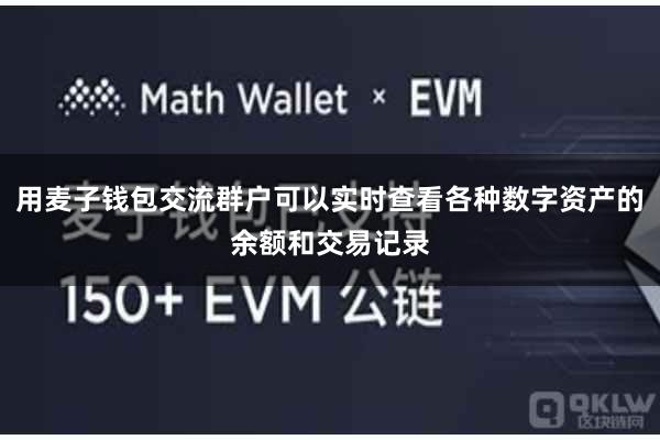 用麦子钱包交流群户可以实时查看各种数字资产的余额和交易记录
